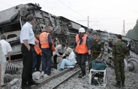Поезд "Невский экспресс" после теракта