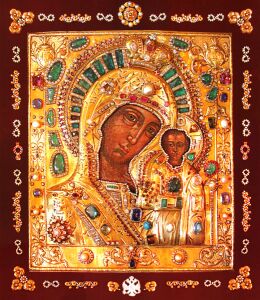 Казанская икона Богоматери из Крестовоздвиженского храма Казани