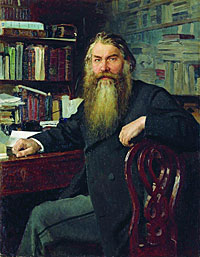 И. Е. Забелин. Портрет работы И. Репина (1877)