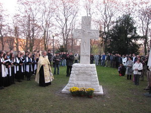 Освящеие креста-памятника в Гливицы (Польша)