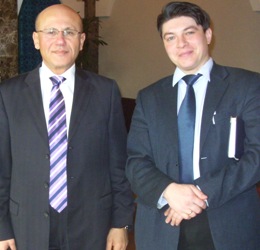 Александр Сотниченко и президент Турецкой республики Северного Кипра Али Талат