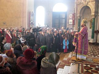 В Спасо-Преображенском кафедральном соборе г. Сумы (Фото с сайта Сумской епархии)