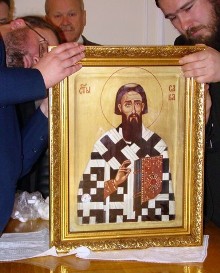 Мироточащая икона Св.Саввы Сербского. Фото с сайта Симферопольской и Крымской епархии