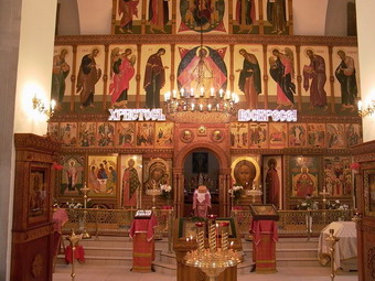 Иконостас храма Державной иконы Божией Матери в Жуковском