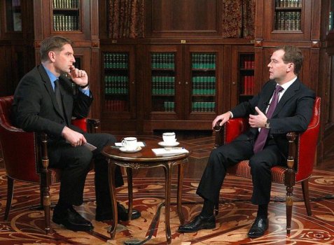 Интервью Д.Медведева польским СМИ, фото с сайта президента России