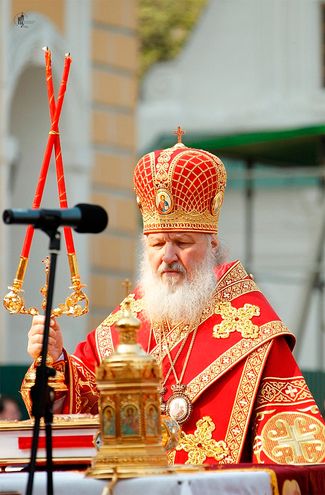 Патриарх Кирилл в Киево-Печерской лавре