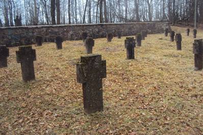 Могилы германских воинов на нижней террасе