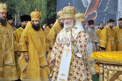 Патриарх Кирилл за Божественной Литургией в Кишиневе