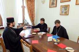 архиепископ Александр (Драбинко) с униатским "митрополитом" Святославом Шевчуком