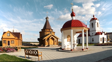 Вид Заволжского Свято-Ильинского женского монастыря