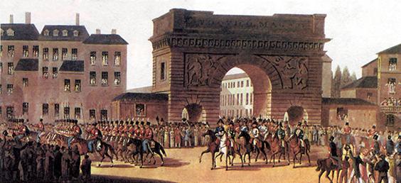 Русская армия входит в Париж в 1814 году