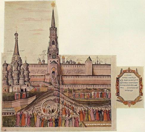 Часть Торга и Лобное Место во время Великого Московского Собора 1613 года