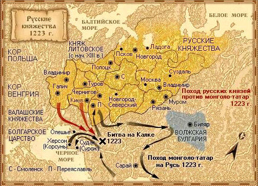 Русские княжества, 1223 год