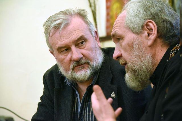 Анатолий Степанов и иерей Алексий Мороз