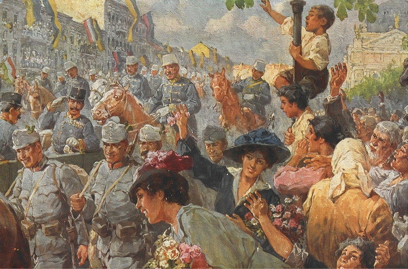 Австро-венгерские войска входят во Львов, 22 июня 1915 г. Худ. Р.А.Хёгер