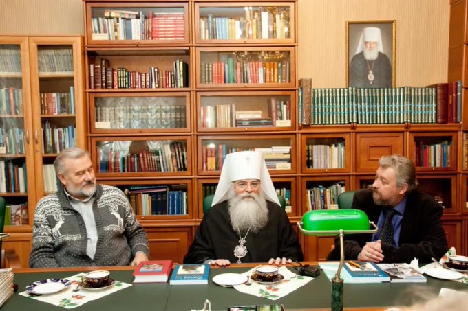 Анатолий Степанов, митрополит Константин (Горянов) и Андрей Ребров