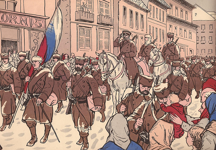 Сербские войска входят в Белград, декабрь 1914 г.