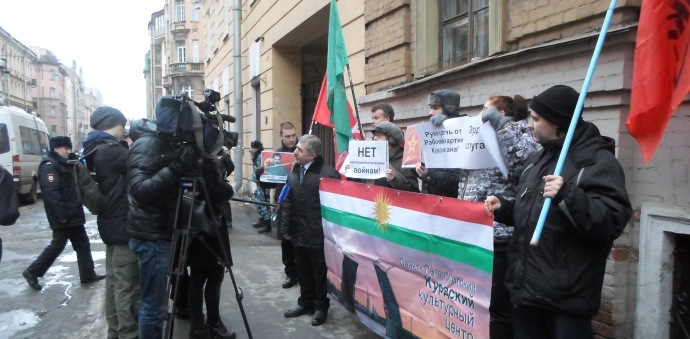 Протест возле Консульства Турции в Петербурге 