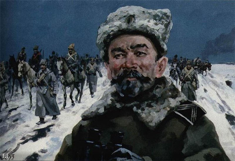 Генерал Л.Г.Корнилов во время Ледяного похода