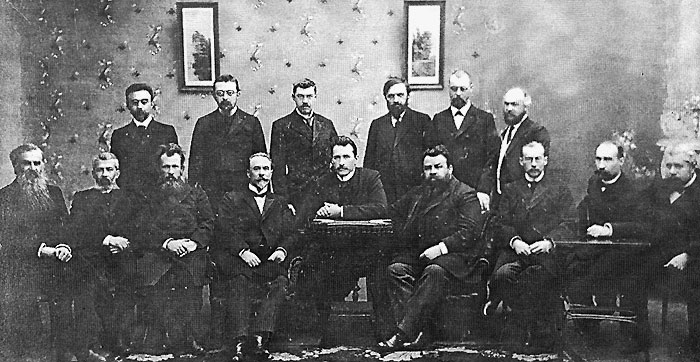 Группа профессоров Томского технологического института, в центре - Н.В.Некрасов Группа профессоров Томского технологического института, в центре - Н.В.Некрасов