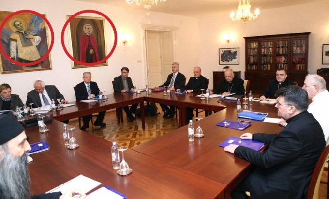 Представители Сербской Православной Церкви обсудили с католиками вопрос *святости* *архиепископа геноцида* Алозия Степинаца