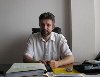 Андрей Савельев в думском кабинете (лето 2005)