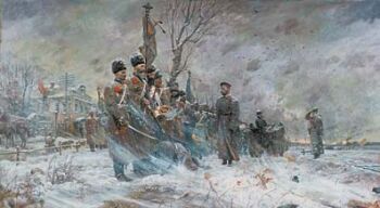 Картина П.Рыженко \"Прощание Государя с войсками\"
