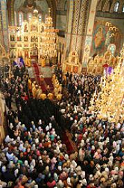 Богослужение в храме Рождества Христова г. Риги