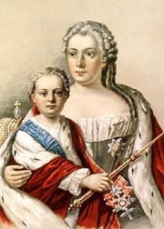 Иоанн VI Антонович с матерью Анной Леопольдовной