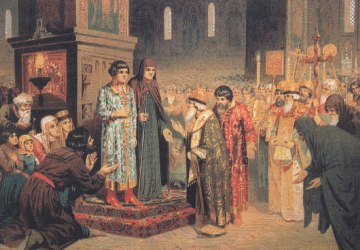 Избрание Михаила Федоровича Романова на царство 1613 г. рис А .Д .Кившенко