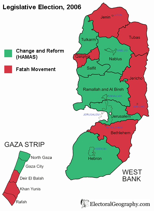 Электоральная карта Палестины
