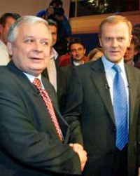 Лех Качиньский и Дональд Туск