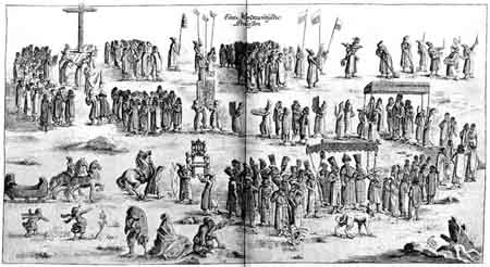 Крестный ход с Казанской иконой Богоматери в Москве. 22 октября 1635 г.