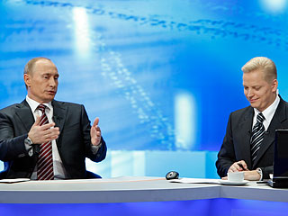 Владимир Путин в прямом телеэфире