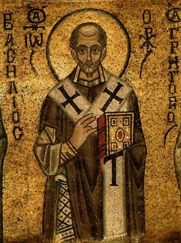 Свт.Иоанн Златоуст. Мозаика Софийского собора в Киеве