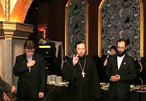 Молитва перед трапезой (Юбилей "Правой.ру" в ресторане "Опричник")