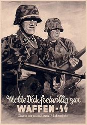 Немецкий плакат времен Второй мировой войны, призывающий вступать в ряды СС