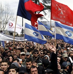 Митинг грузинской оппозиции (Фото с сайта Assotiated Press)