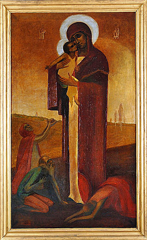 Икона В.Д. Бубновой *Всех скорбящих Радосте* после реставрации (июнь 2009 года). Фото: епископ Сендайский Серафим