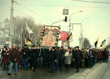 Крестный ход в Липецке 15 марта 2010 г.