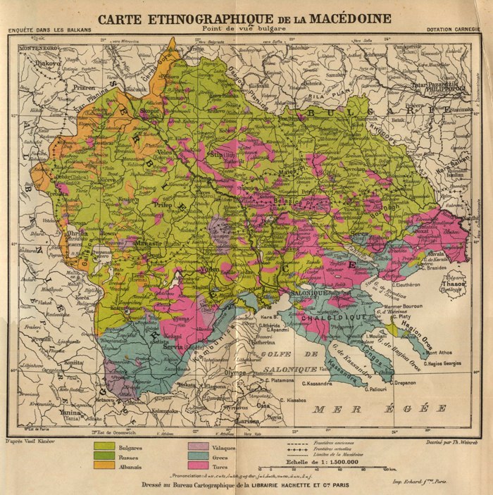 этнографическая карта Македонии. Болгарский взгляд
