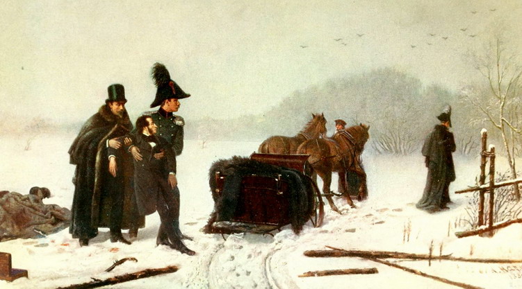 А.А. Наумов, «Дуэль А.С. Пушкина с Дантесом», 1884
