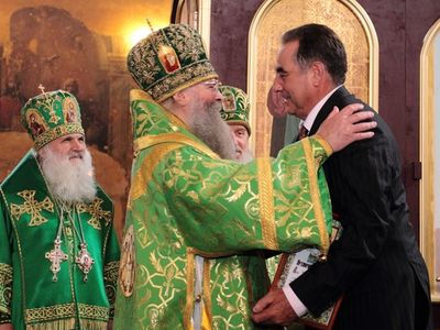 Архиепископ Константин и губернатор О.Е.Богомолов
