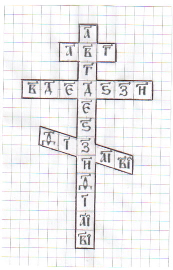Чертеж православного креста