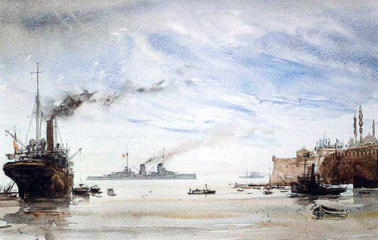 *Гебен* и *Бреслау* у берегов Константинополя, 1914 год