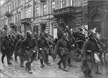 Русские войска на улицах Перемышля
