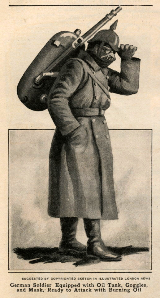Немецкий огнеметчик, Первая мировая война
