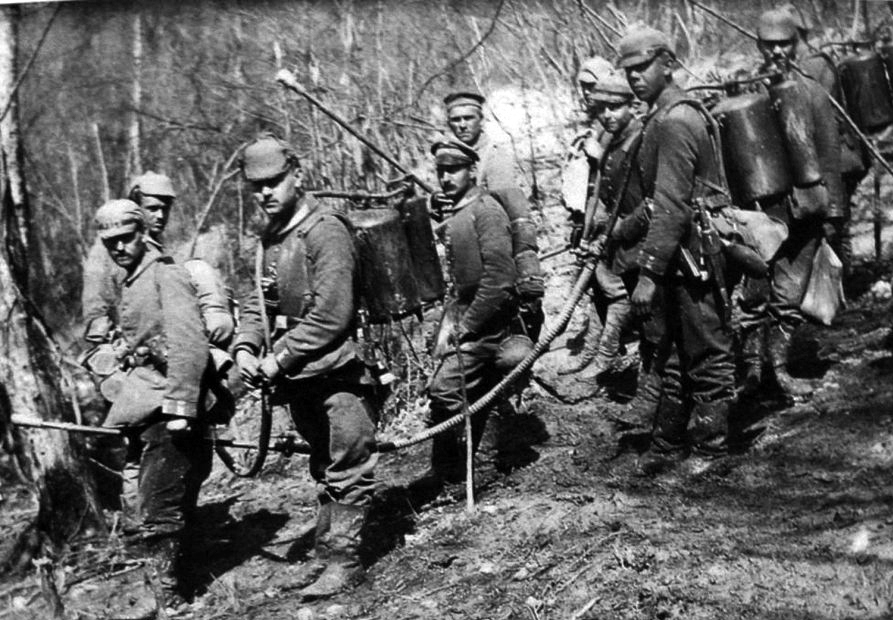 Немецкие огнеметчики, Первая мировая война