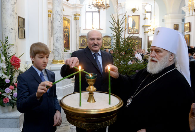 Александр Лукашенко принял участие в Рождественском Богослужении 