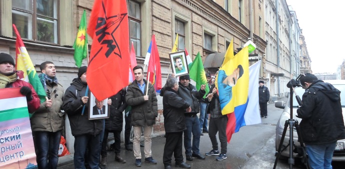 Протест возле Консульства Турции в Петербурге 